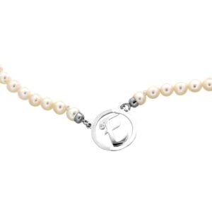 Collana perle con Lettera