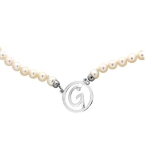 Collana perle con Lettera