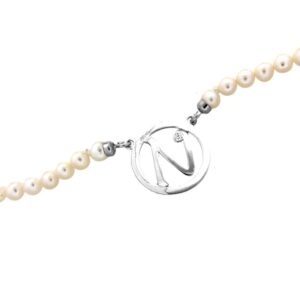 Collana perle con Lettera
