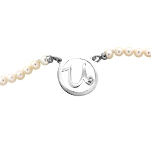 Collana perle con Lettera