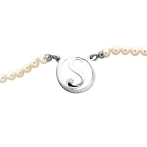 Collana perle con Lettera